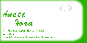 anett hora business card